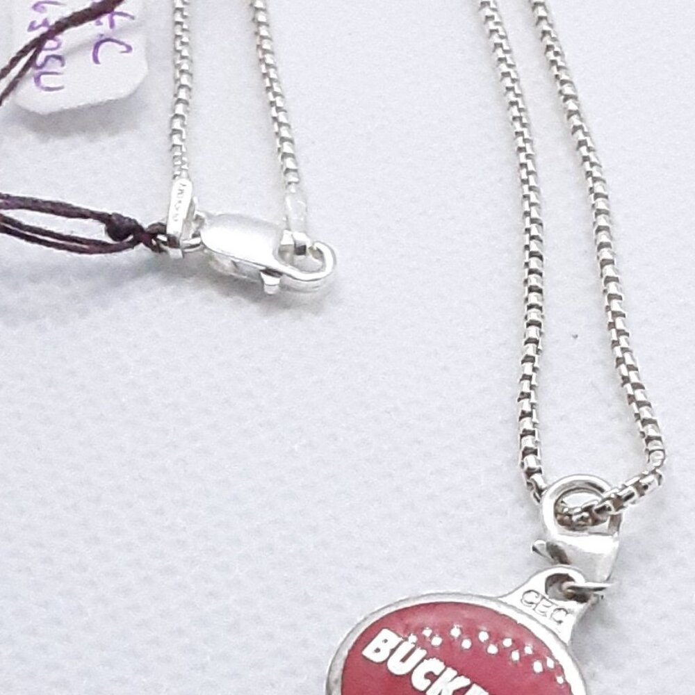 NEW Sterling Silver Ohio State necklace - Picture 6 of 9